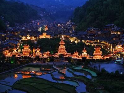 Night Scene at Zhaoxing Dong Village
